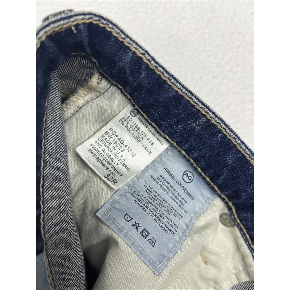 AG Adriano Goldschmied Isabelle High Rise Straight Crop Jeans 32 LED1753-17Y-FTS